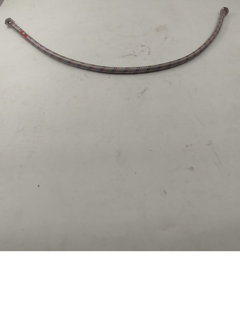 50cm 1/2 x 1/2 Spanish Heater Hose Heat Resistant Silver - Image 2