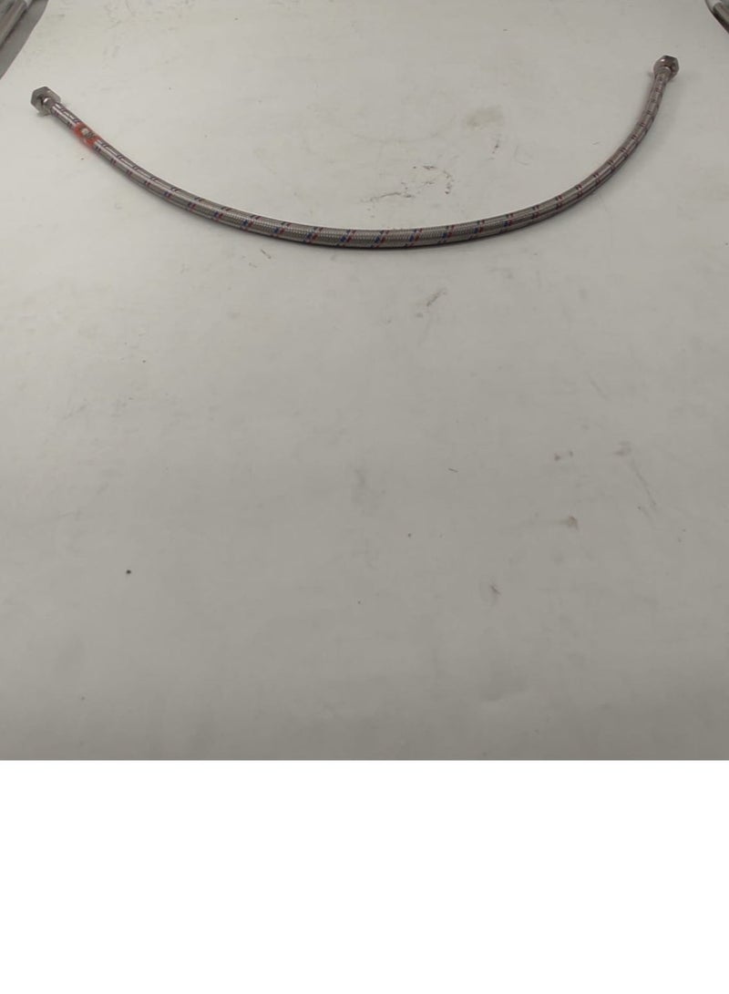 50cm 1/2 x 1/2 Spanish Heater Hose Heat Resistant Silver - Image 4