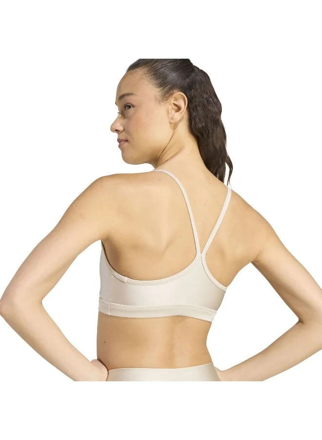 Adidas WONALU Aero Ls Bra Beige Workout Bra - Light Support Bra For Women for Women | Best Price UAE