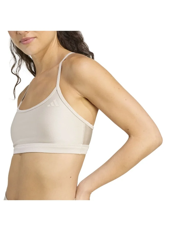 Adidas WONALU Aero Ls Bra Beige Workout Bra - Light Support Bra For Women for Women | Best Price UAE