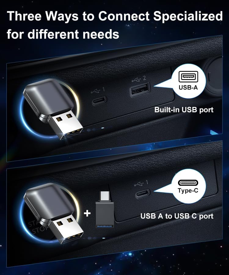 YEARWIN 1 YAER WARRANTY 2 in1 Wireless Carplay Adapter and Android Auto Adapter for Car |Converts Wired to Wireless, Bluetooth Connectivity, Only for Cars with OEM Installed Wired Android Auto and iOS - Image 3
