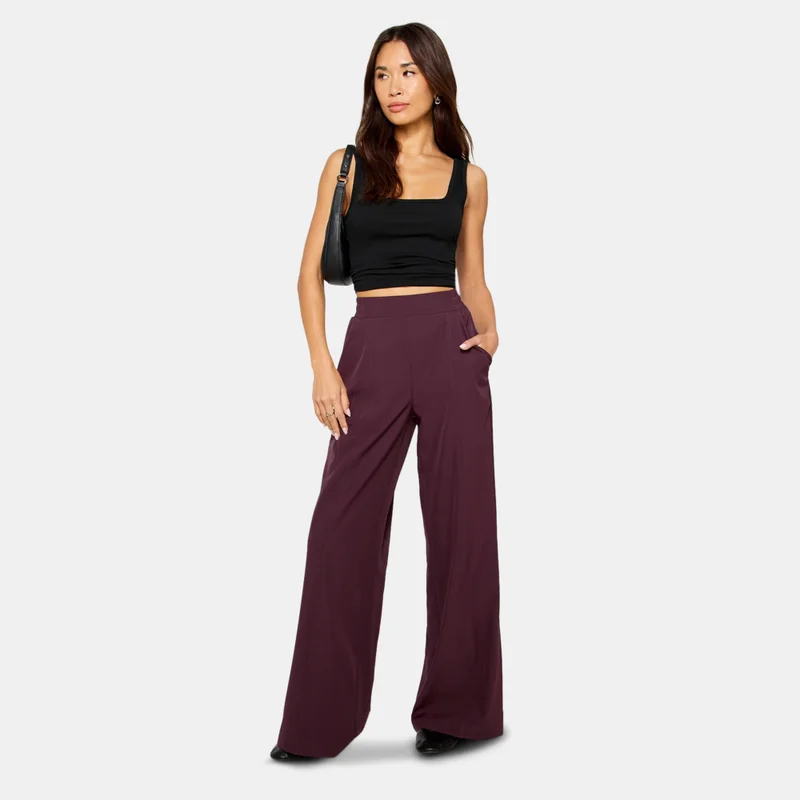 Fabletics Red Women's Downtown Wide-Leg Pants for Women | Best Price UAE
