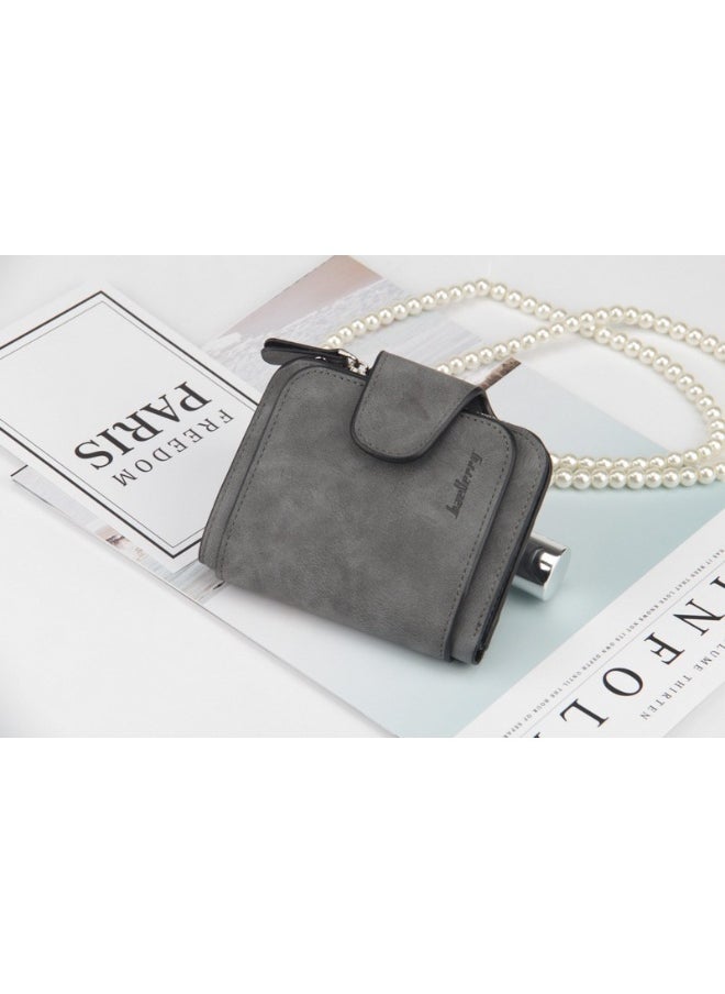 baellerry Korean Women's Wallet ins Buckle Abrasive Leather Coin Purse Small Fresh Student Female Purse  - Image 2
