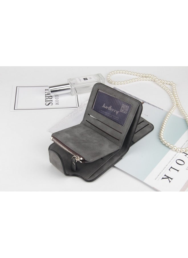baellerry Korean Women's Wallet ins Buckle Abrasive Leather Coin Purse Small Fresh Student Female Purse  - Image 4