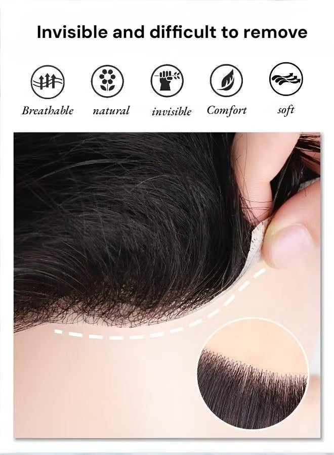 Men's Short Black Wig — Stylish Synthetic Full Wig for Daily Wear — Natural Black Hair Replacement - Image 4