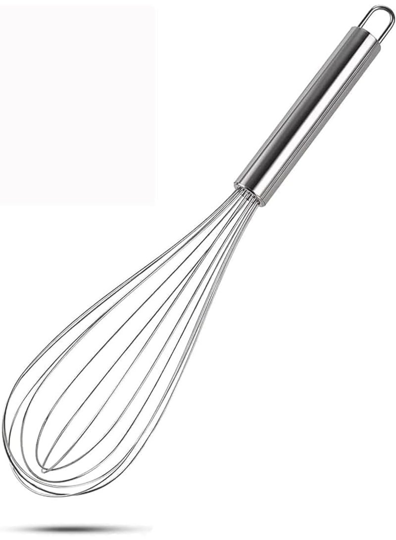 Stainless Steel Balloon Whisk - Egg Frother, Milk Beater, Kitchen Utensil For Blending Whisking Beating Mixing Whipping & Stirring - 12 Inch. - Image 1