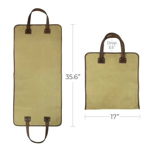 Hide & Drink, Waterproof Waxed Canvas Fire Bag Handmade (Bourbon Brown) - Image 5