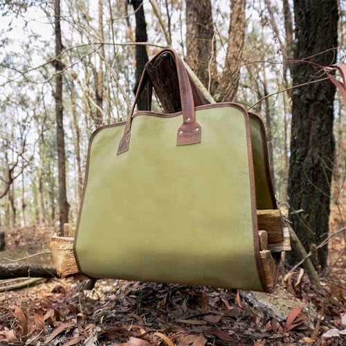 Hide & Drink, Waterproof Waxed Canvas Fire Bag Handmade (Bourbon Brown) - Image 2