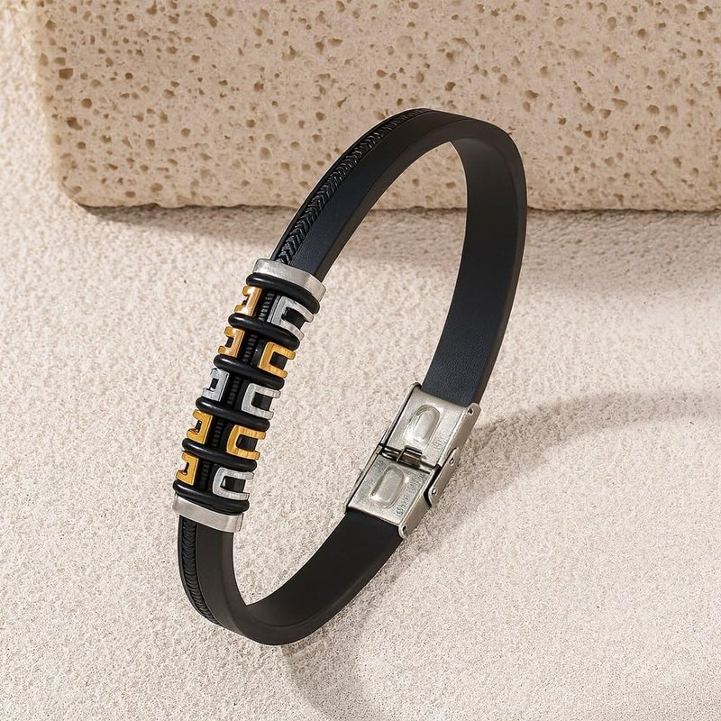 Vientiq Leather Bracelet For Men - Image 2