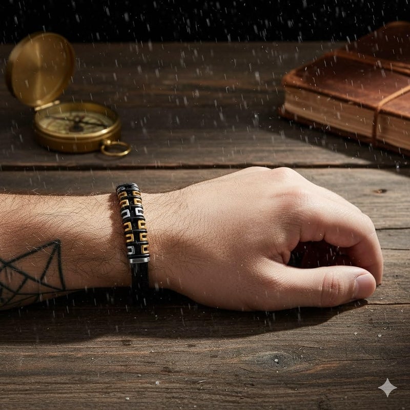 Vientiq Leather Bracelet For Men - Image 4