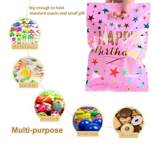 Jubobu Guddy Bags - 20 PCS Small Gift Bags For Boys And Girls - Party Returns - Foil - Medium Size (White & Pink) - Image 5