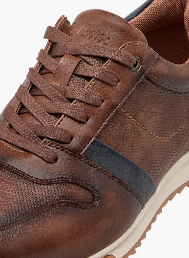 لي كوبر Men's Panelled Lace-Up Sneakers