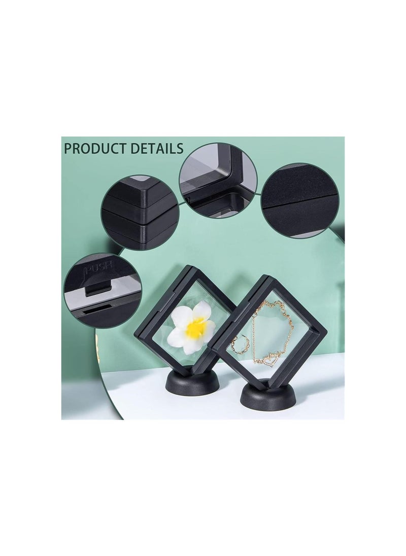 Generic - Elaframe - Ela Frame, Elaframe Display Case, Elaframe for Toy Cars, Elaframe 3D Floating Frame, Ela Frame for Toy Cars, 3D Floating Frame Display Holder Stand (4 pcs/11*11*2cm/Black) - Image 1