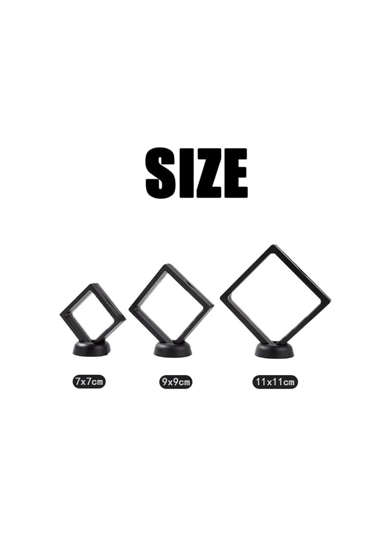 Generic - Elaframe - Ela Frame, Elaframe Display Case, Elaframe for Toy Cars, Elaframe 3D Floating Frame, Ela Frame for Toy Cars, 3D Floating Frame Display Holder Stand (4 pcs/11*11*2cm/Black) - Image 1