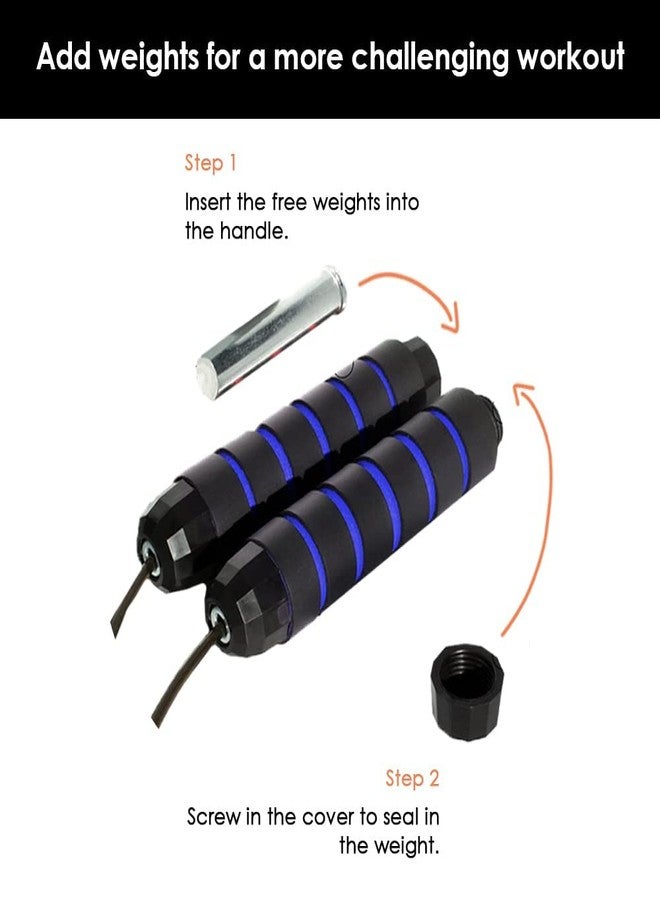 Deviant Buzz Skipping Rope For Men & Women Adjustable Jumping Rope For Men Gym Rope/Exercise Rope Pack Of 1 (Multicolor) (Blue) - Image 2