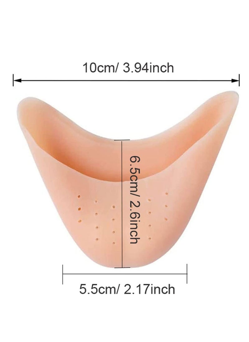 SYOSI Silicone Gel Toe Caps, Soft Silicone Gel Toe Protectors Covers Toe Caps Metatarsal Pads Ballet Pointe Pads with Forefoot Cushion Ballet Pointe Dance High Heel Shoe Pads, 2 Pairs  - Image 5