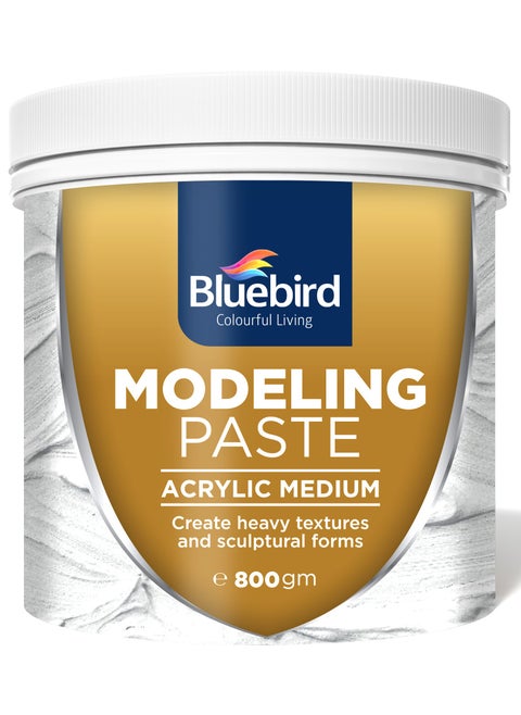 Bluebird Modelling Paste 800GM - High Density, Acrylic Medium - For Texture and Thickness, Dimension Additive