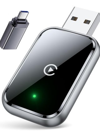 Wireless CarPlay Adapter for iPhone, Convert Wired to Wireless Apple CarPlay Adapter, Mini Size with Extension Cable USB & USB-C/Type-C, Stable Control & No Delay, Black - pzsku/ZAFDE2F9335AC1EB03370Z/45/_/1736303759/b5880671-524a-4917-896e-d6f6d4fc7f3e