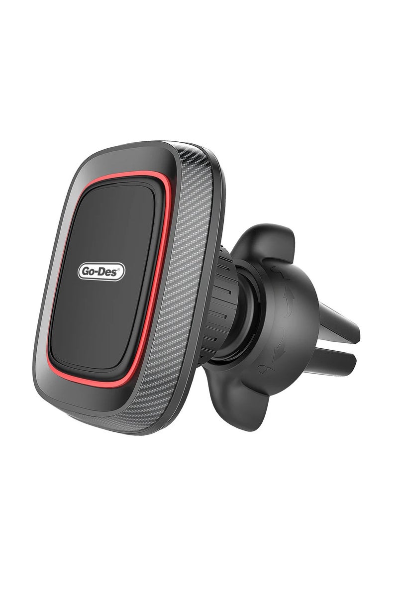 GO-DES Magnetic Air Vent Phone Holder 360° Rotatable Car Mount with Strong Grip for All Smartphones - Image 2