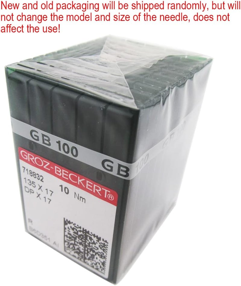 ckpsms GROZ-BECKERT Needle in Clear Plastic Box- 100 Groz-Beckert 135X17 DPX17 SY3355 for Industrial Walking Foot Machine Needles (19/120) - Image 2