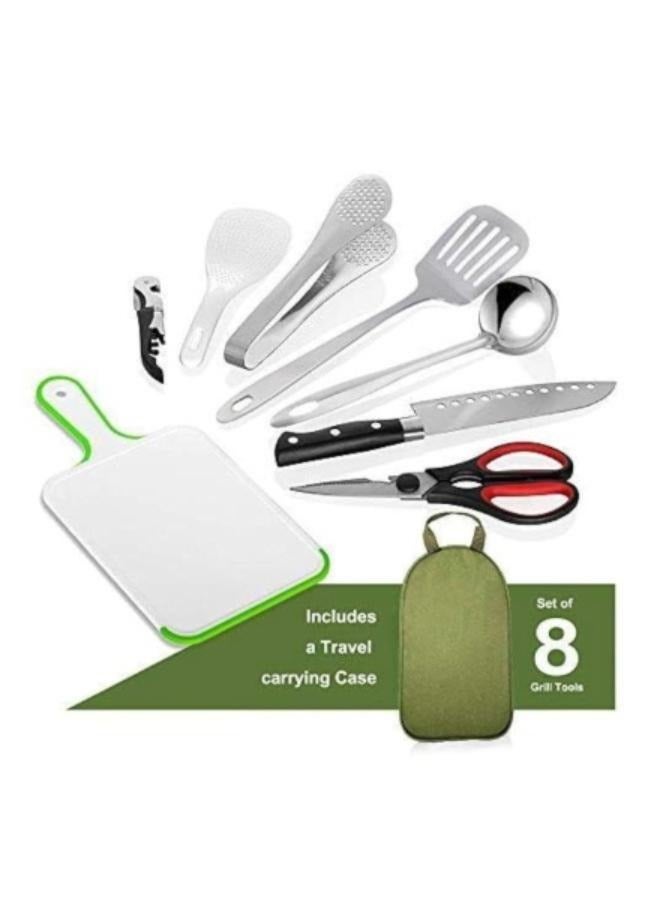 8 قطع من أدوات الطبخ المحمولة للتخييم للسفر والأنشطة الخارجية - Image 1