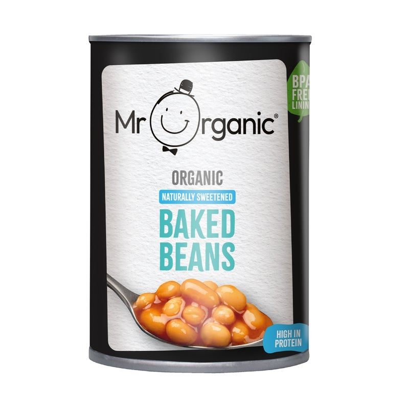 Mr organic Baked Beans, Naturally Sweetened - 400g, Italy - Image 2