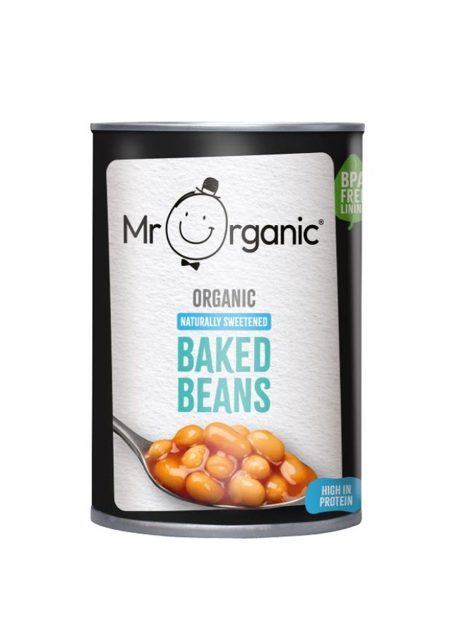 Mr organic Baked Beans, Naturally Sweetened - 400g, Italy - Image 1