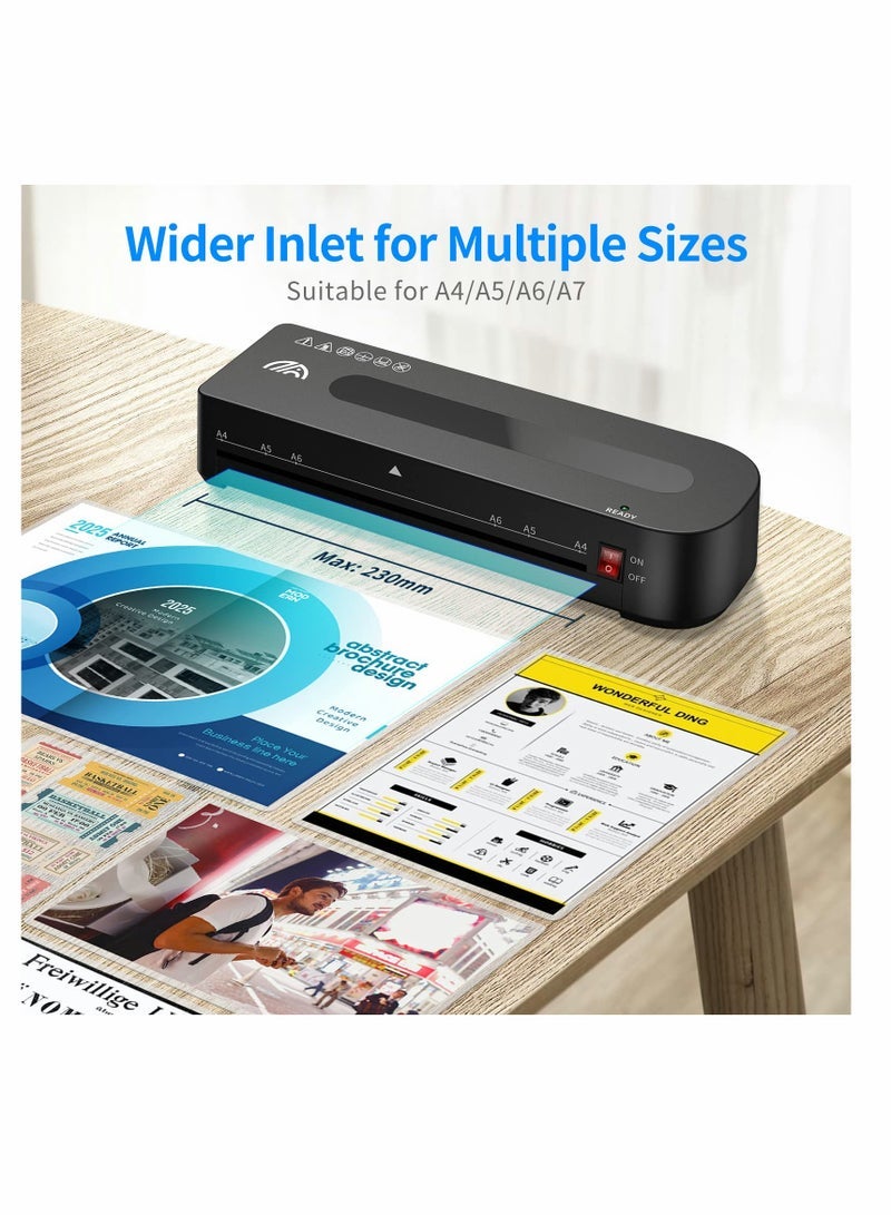 Machine,  A4 Laminator with 30 Laminating Pouches Laminator Machine A4 A5 A6 Laminator Set - Image 4