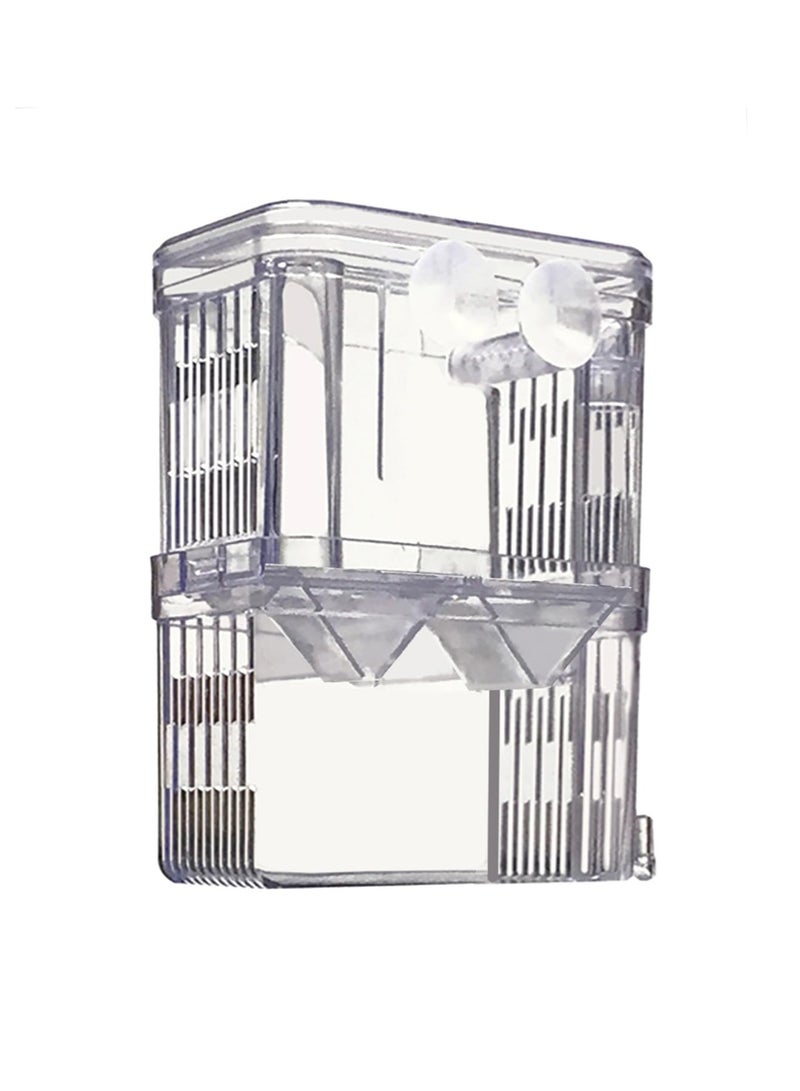 Generic Pneumatic Type Aquarium Fish Breeder Box for Hatchery Perfect Isolator for Aggressive Fish Injured Fish Shrimp Clownfish Fish Tank Incubator Breeding Box for Small Baby Fish (Small)  - Image 1