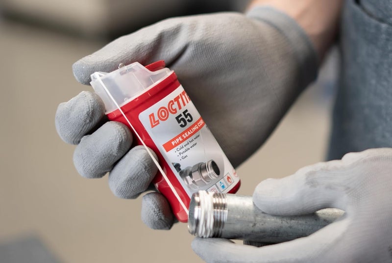 Loctite 55, sealing thread for quick seal, threaded gasket for pipe threads and fittings, for metal and plastic threads, 1 x 160 m - Image 5