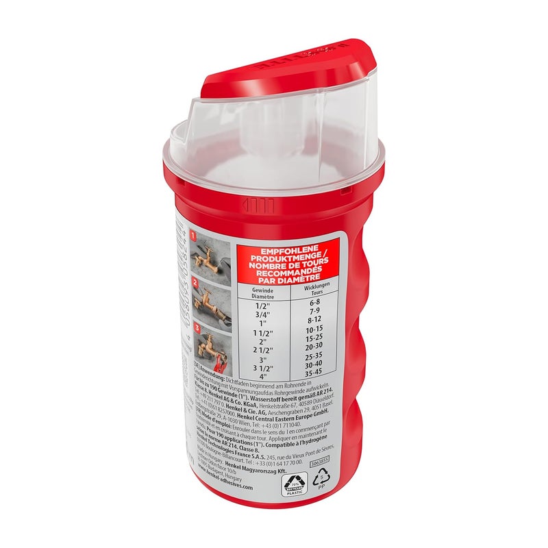 Loctite 55, sealing thread for quick seal, threaded gasket for pipe threads and fittings, for metal and plastic threads, 1 x 160 m - Image 3