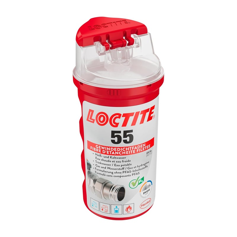 Loctite 55, sealing thread for quick seal, threaded gasket for pipe threads and fittings, for metal and plastic threads, 1 x 160 m - Image 2