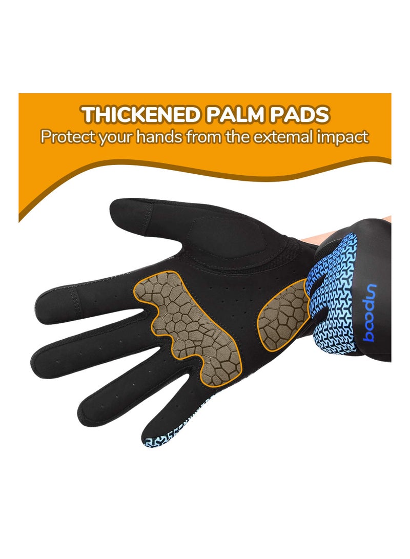 SOLARAE Cycling Gloves, Full Finger Bike Gloves with Anti-Slip Gel Padded, Shock Absorbing, for Road Bicycle Mountain Bike Men Women (Size L) - Image 2