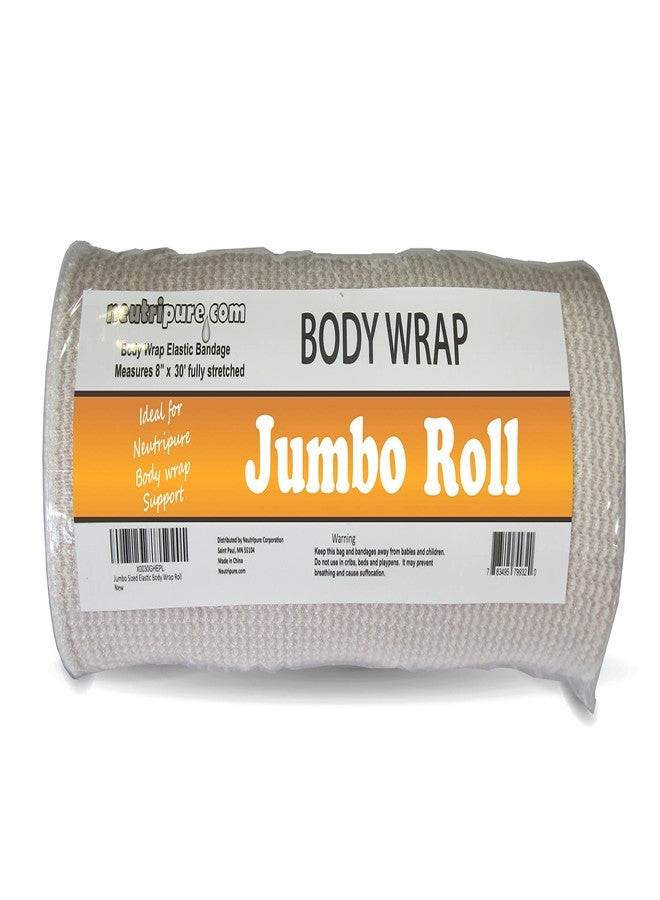 Neutripure Elastic Stretch Body Wrap - Bandage with Velco - 8 Inch Wide Jumbo Roll for Stomach - Image 1