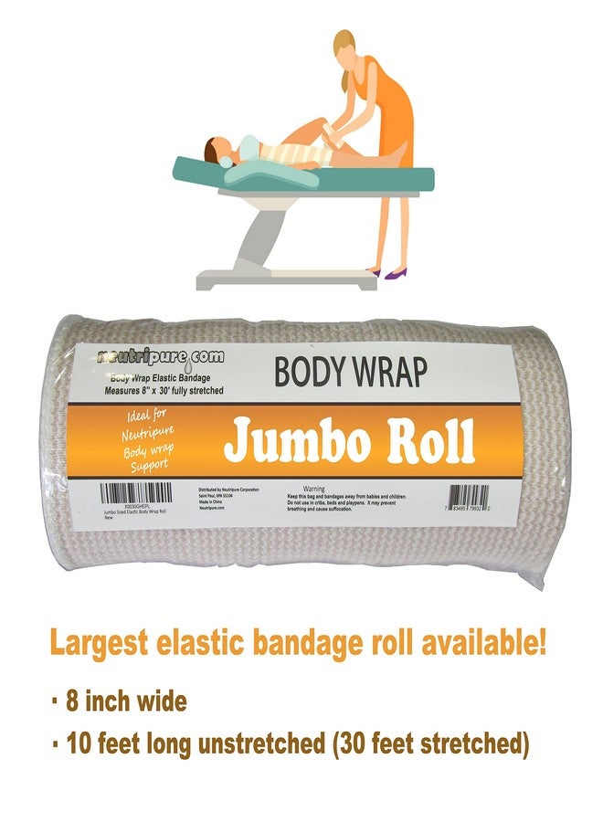 Neutripure Elastic Stretch Body Wrap - Bandage with Velco - 8 Inch Wide Jumbo Roll for Stomach - Image 3