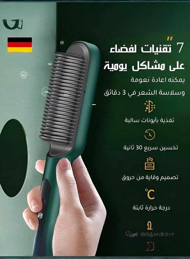 Negative Ionic Hair Styling Comb - Fast Heating Straightener & Curler for Smooth, Frizz-Free Hair. Professional & Home Use. - Image 3