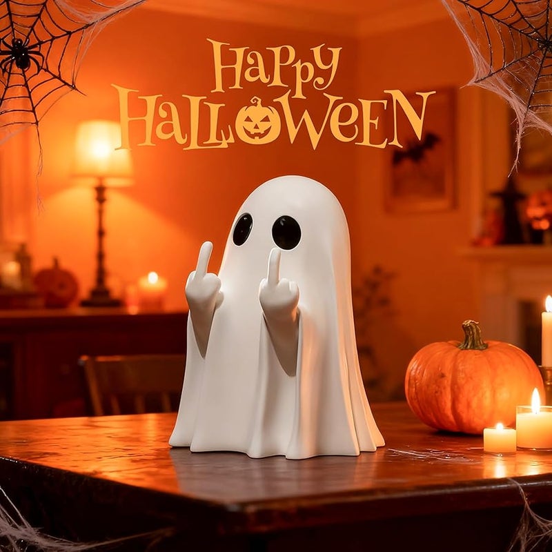 Chgfs Ghost Figurine-Spooky & Cute Ghost Statue for Home, Desk, Party Decor | FunnyGhost  Decor Indoor - Image 4