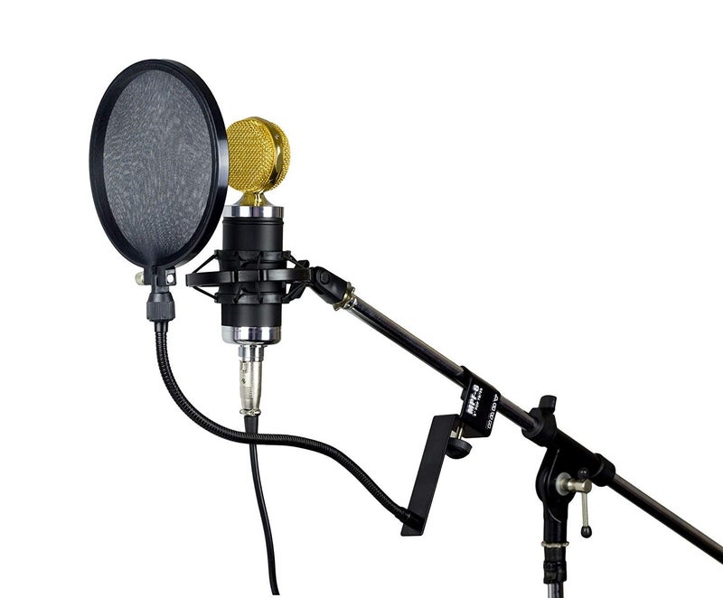 Nady 6-Inch Clamp On Microphone Pop Filter Wind Screen with Flexible Gooseneck and Metal Stabilizing Arm (SPF-1) - Image 4