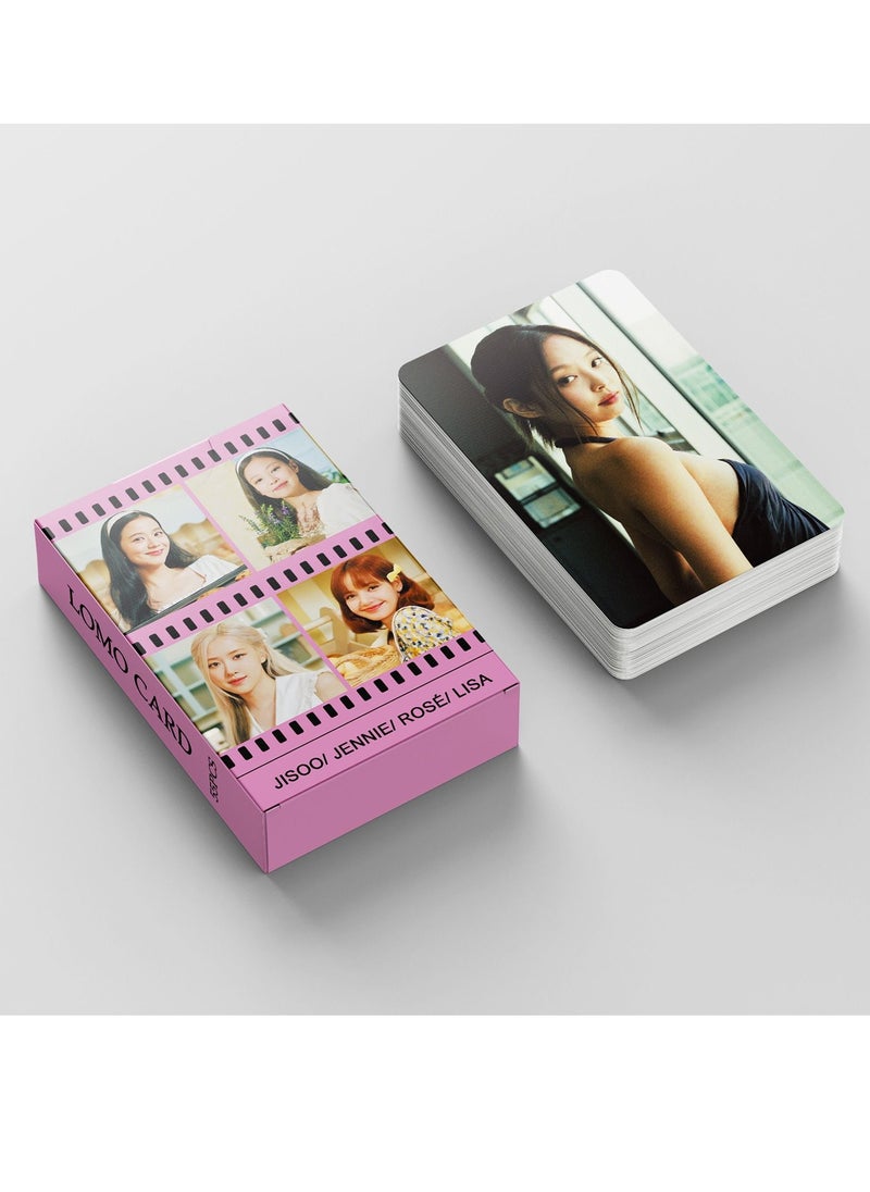 EHOME - 55Pcs Blackpink Member JISOO Jennie Lisa Rose Lomo Card - Image 1