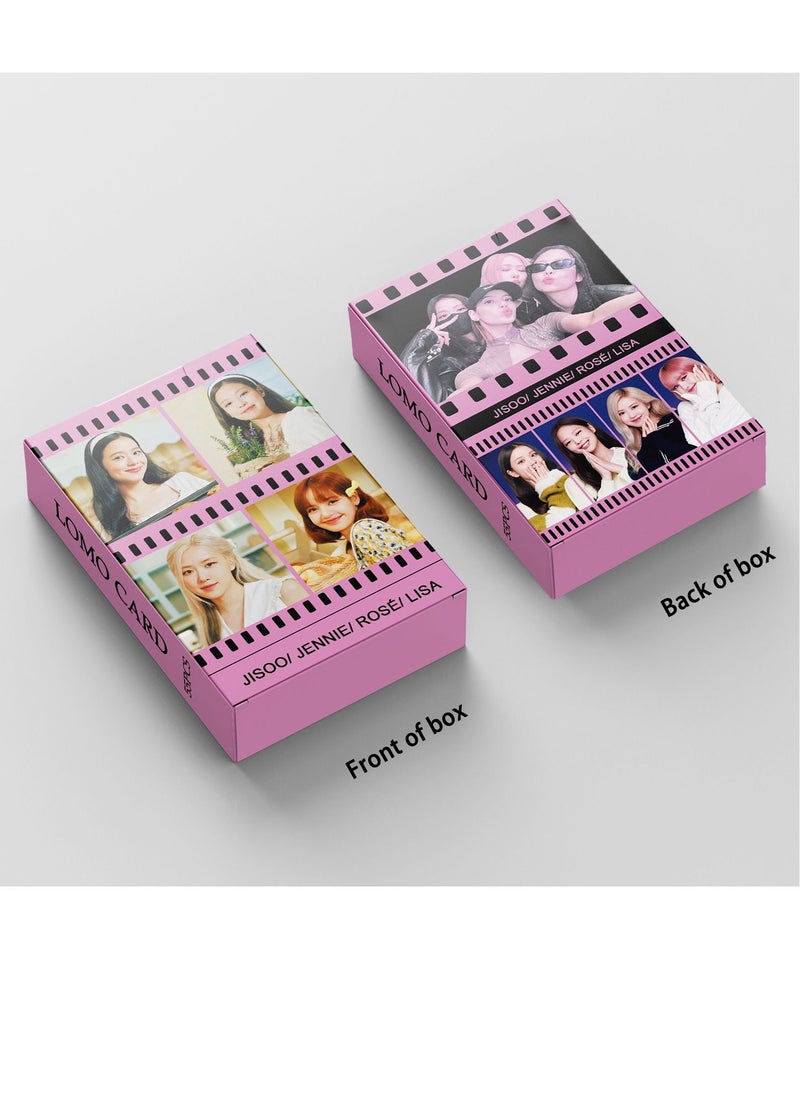 EHOME - 55Pcs Blackpink Member JISOO Jennie Lisa Rose Lomo Card - Image 1