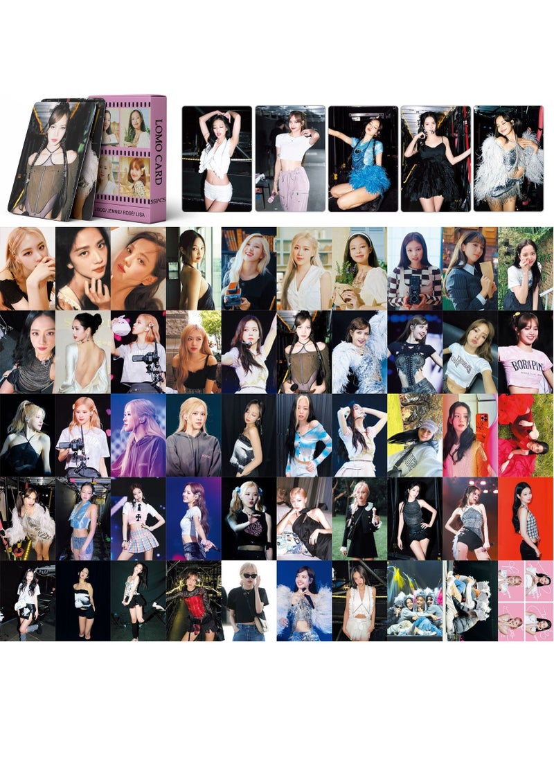 EHOME - 55Pcs Blackpink Member JISOO Jennie Lisa Rose Lomo Card - Image 1