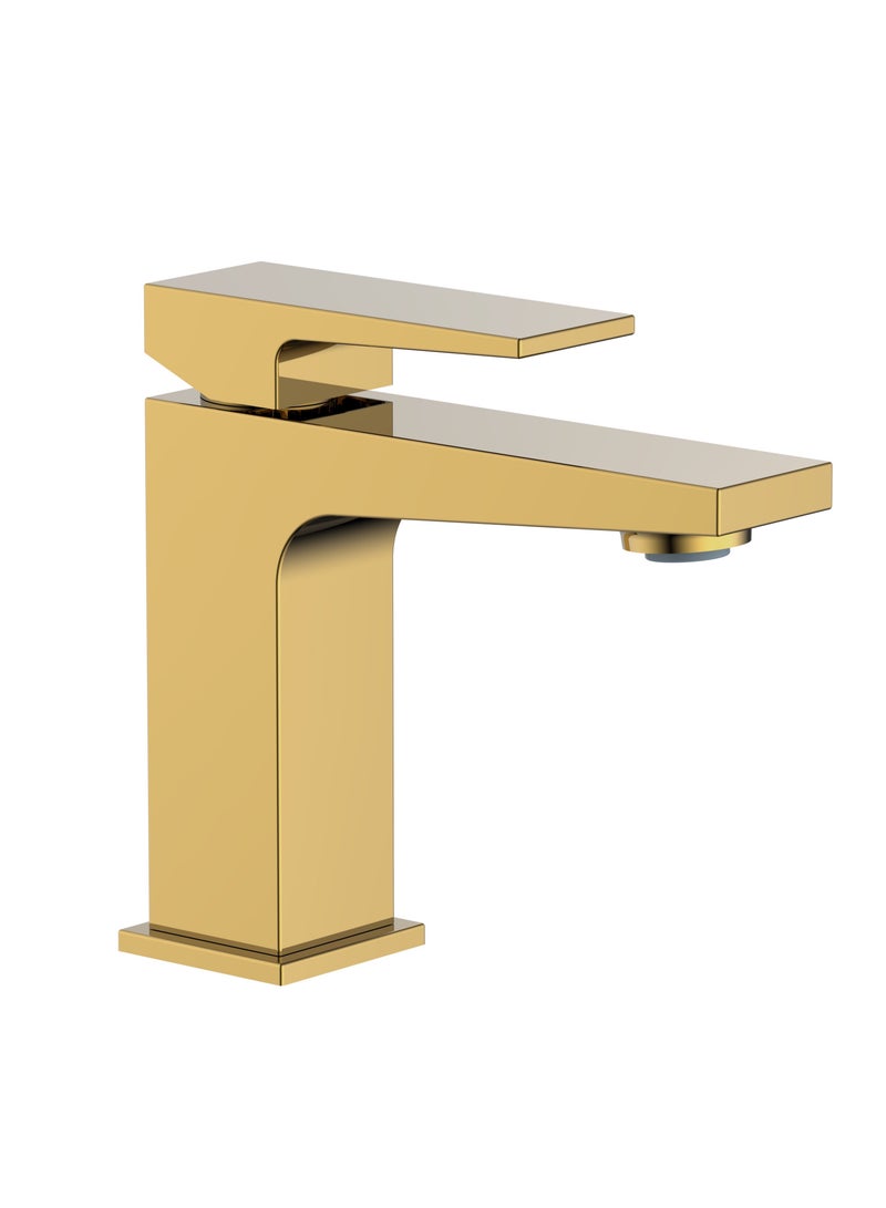 HESANIT Infinity Single Lever Basin Mixer With Pop-Up Waste Gold - 8001G - Image 1
