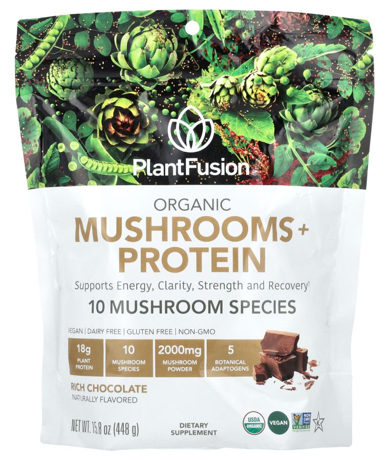 Organic Mushrooms + Protein Rich Chocolate 15.8 oz (448 g)