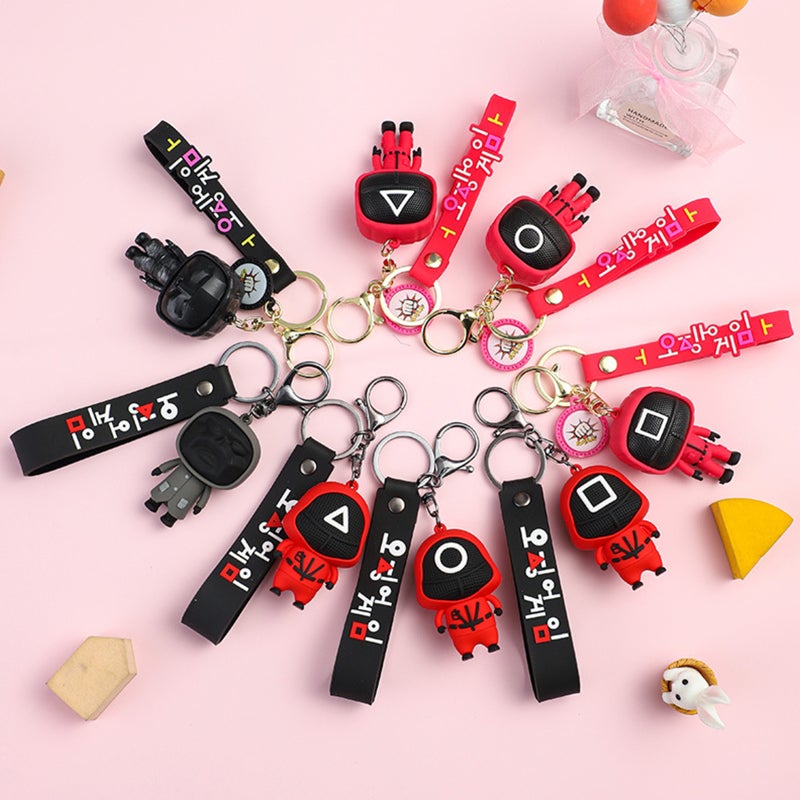 Keychain Pendant Hanging Ornament for Bags/Keys Auto Interior Decoration Game Figure Doll Key Ring Cute Character Key Chain, Type 5 - Image 5