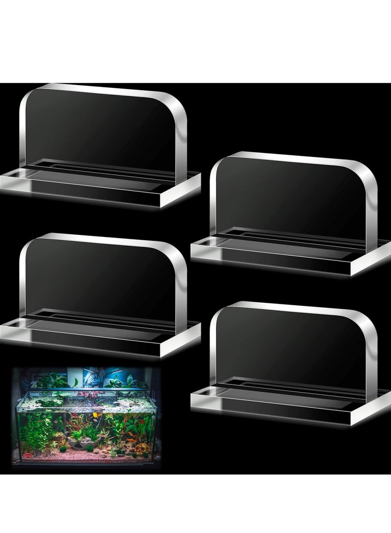 Zikra 4 Pcs Aquarium Lid Handles Acrylic Clear Fish Tank Cover Handles Adhesive Tank Lid Replacement Handle for Aquarium Fish Tank Lid, 2.36 x 1.38 Inch - Image 1