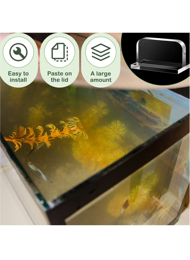 Zikra 4 Pcs Aquarium Lid Handles Acrylic Clear Fish Tank Cover Handles Adhesive Tank Lid Replacement Handle for Aquarium Fish Tank Lid, 2.36 x 1.38 Inch - Image 5