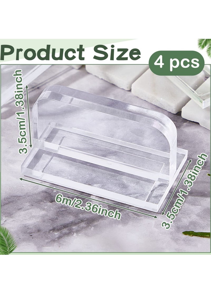 Zikra 4 Pcs Aquarium Lid Handles Acrylic Clear Fish Tank Cover Handles Adhesive Tank Lid Replacement Handle for Aquarium Fish Tank Lid, 2.36 x 1.38 Inch - Image 2
