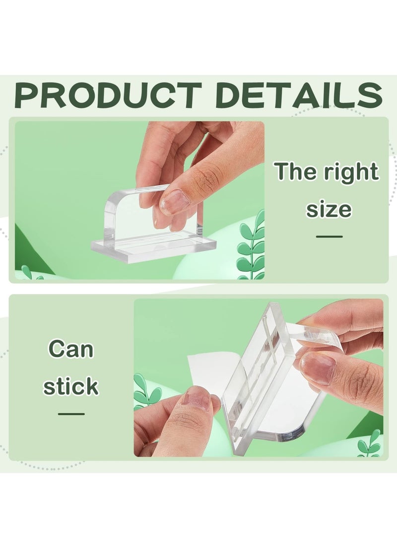 Zikra 4 Pcs Aquarium Lid Handles Acrylic Clear Fish Tank Cover Handles Adhesive Tank Lid Replacement Handle for Aquarium Fish Tank Lid, 2.36 x 1.38 Inch - Image 3