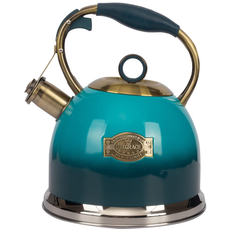 LUXGRACE Tea Kettle -3.0 Quart Tea Kettles Stovetop Whistling Teapot Stainless Steel Tea Pots for Stove Top Whistle Tea Pot - Image 1