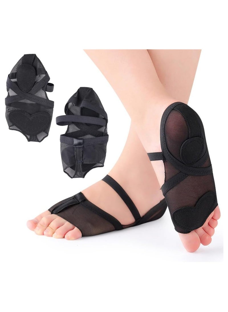 SOLARAE Dance Foot Undies Dance Foot Thongs Anti-Slip Ballet Dance Pointe Shoe Socks Protector Cushion Professional Thong Toe Paws Grip Shoes Pads Women Lyrical Shoes Relief Foot Pain L - Image 1